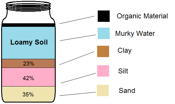 Mason Jar Results - Loamy Soil